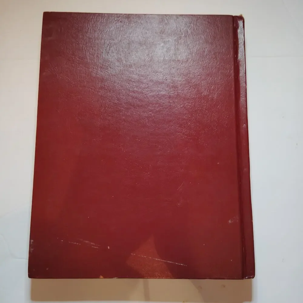 VTG 1973 Rand McNally World Atlas Imperial Edtn Oversized HC Burgundy Gold‑Foil
